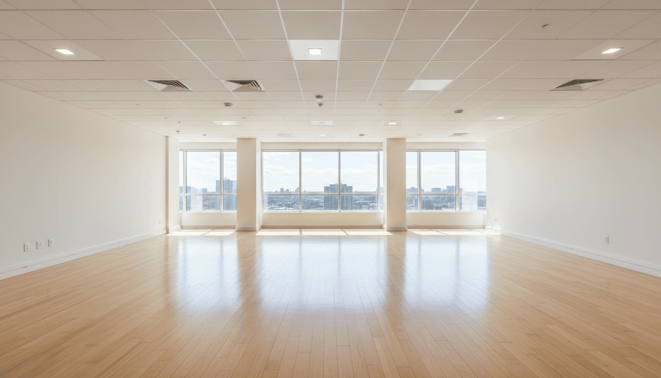 Empty office space after furniture removal