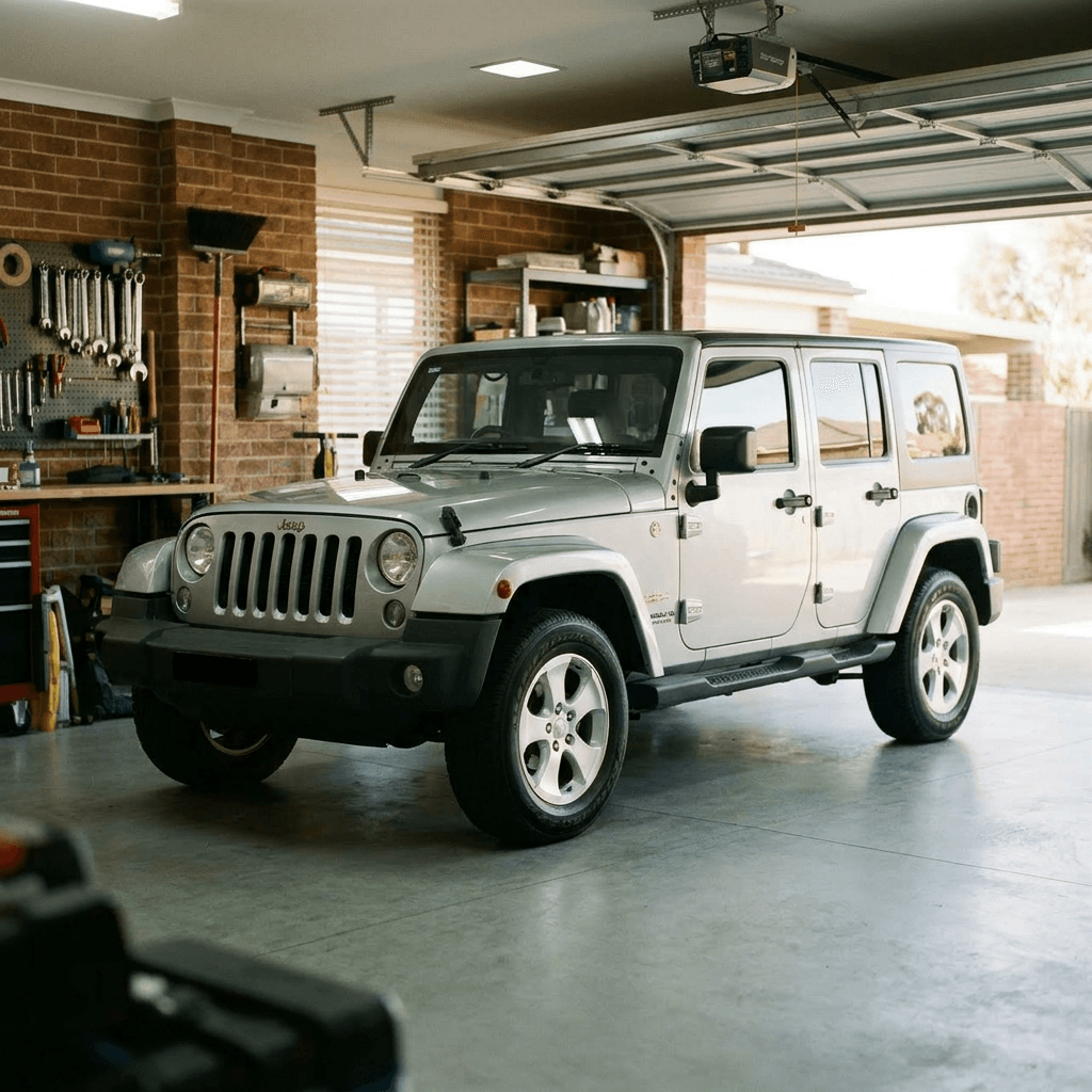 Empty garage with clean floor and walls after haul